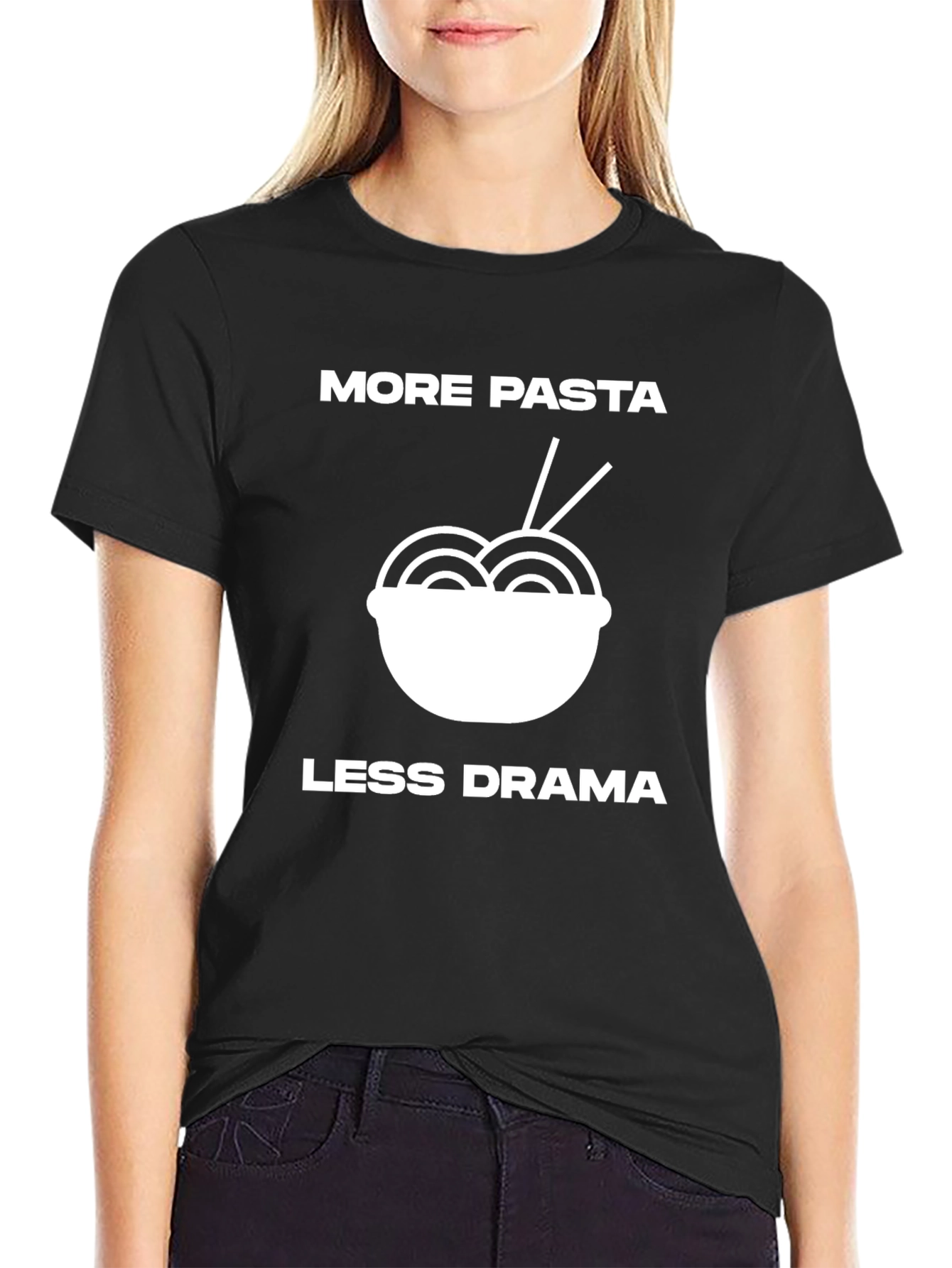 Camiseta Negra: Más Pasta Menos Drama