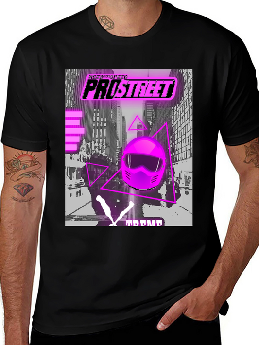 Camiseta Negra Pro Street Racing Retro