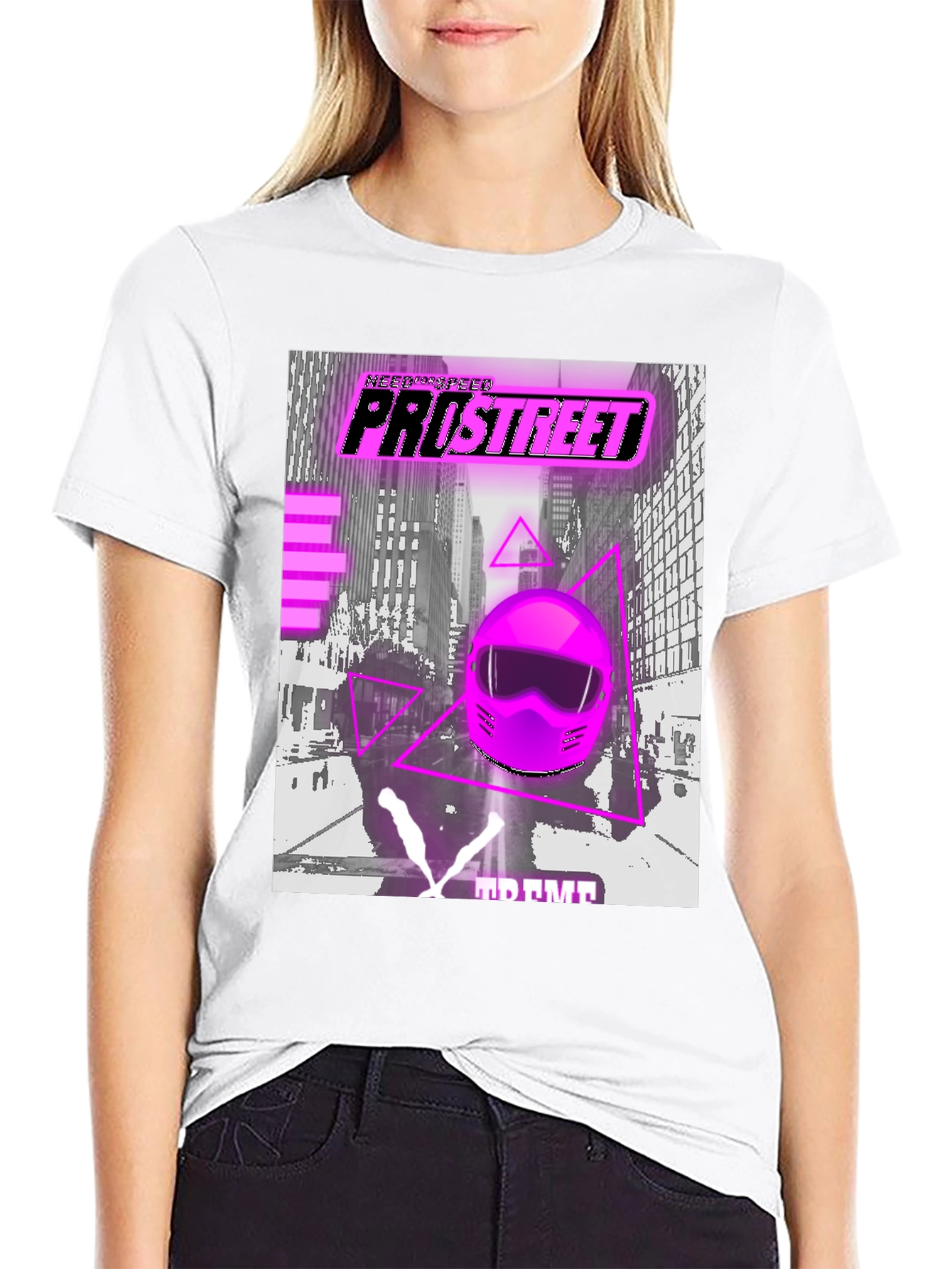 Camiseta Negra Pro Street Racing Retro