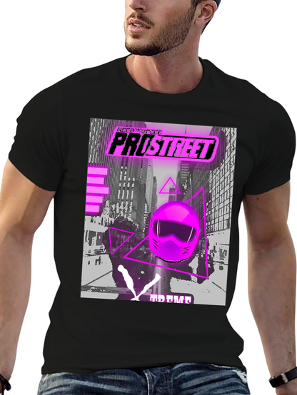 Camiseta Negra Pro Street Racing Retro