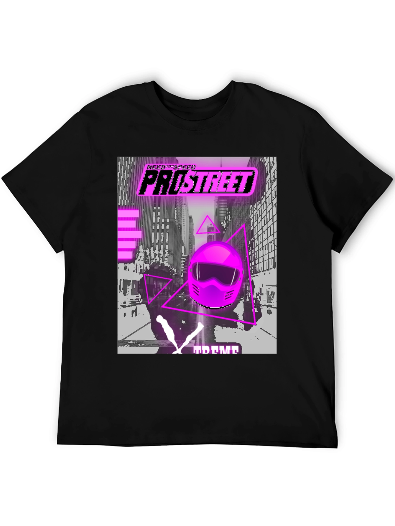 Camiseta Negra Pro Street Racing Retro