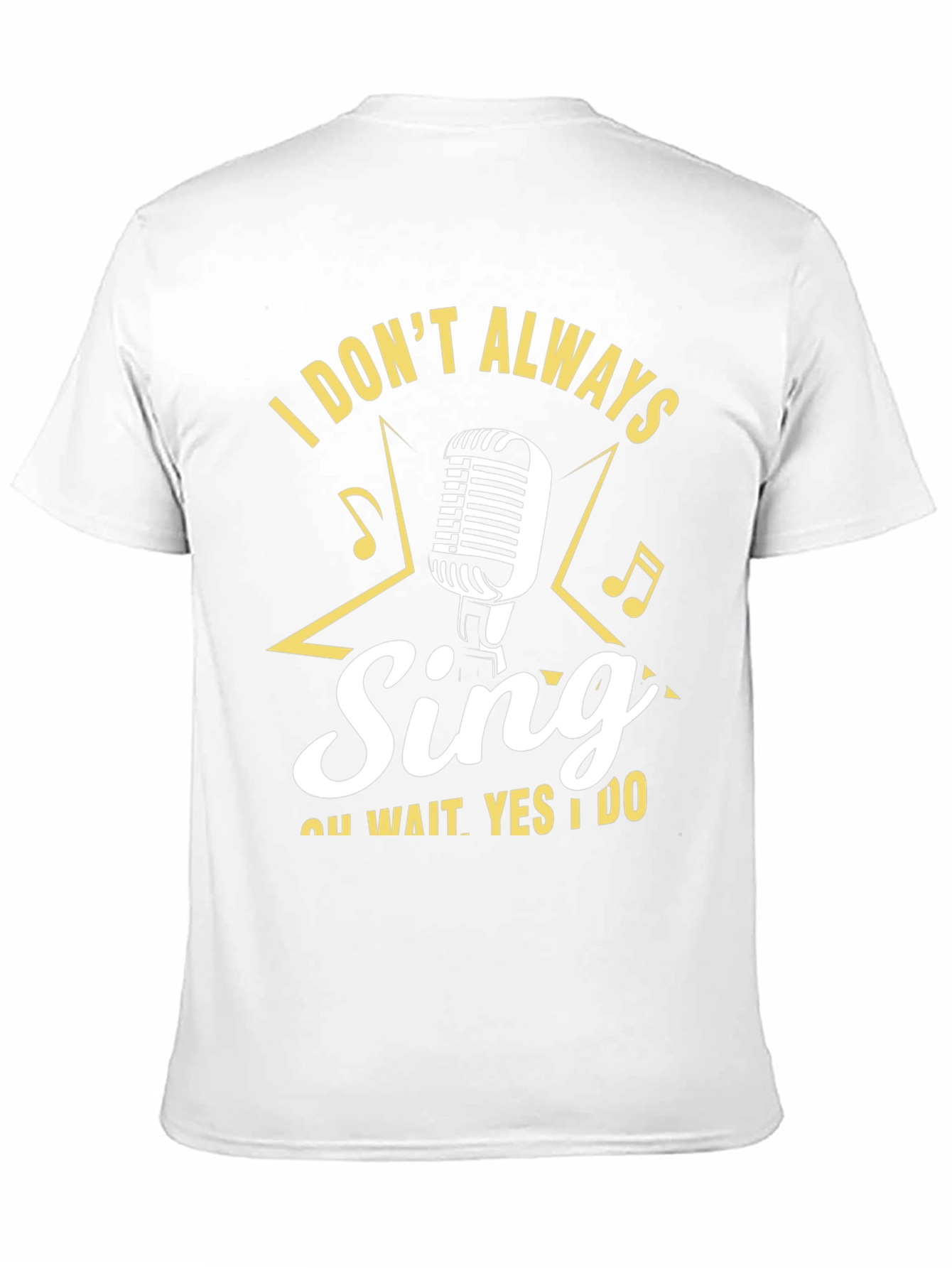 Camiseta Negra con Diseño de Micrófono y Frase Divertida