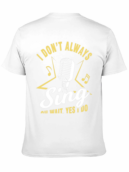 Camiseta Negra con Diseño de Micrófono y Frase Divertida