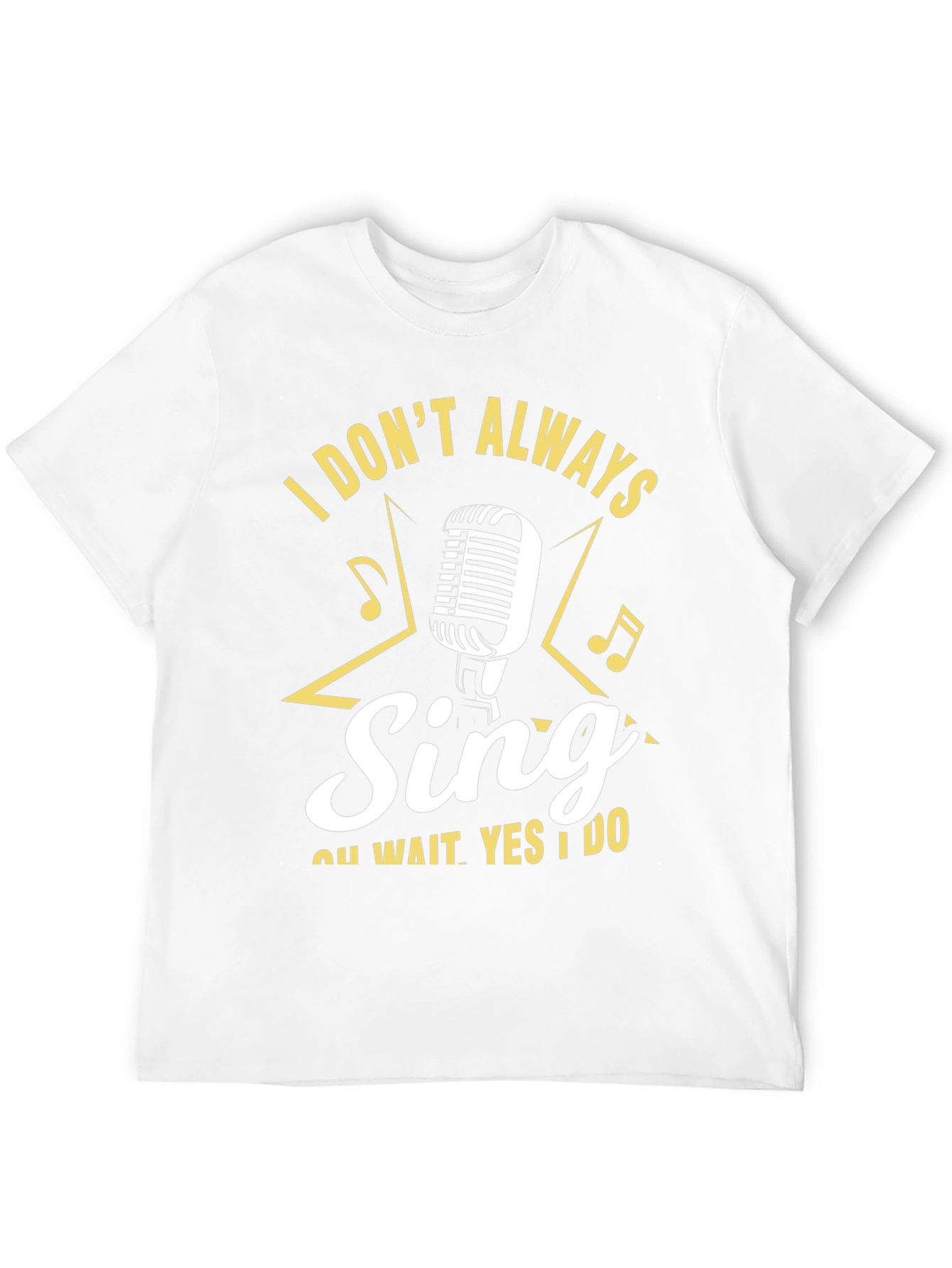 Camiseta Negra con Diseño de Micrófono y Frase Divertida