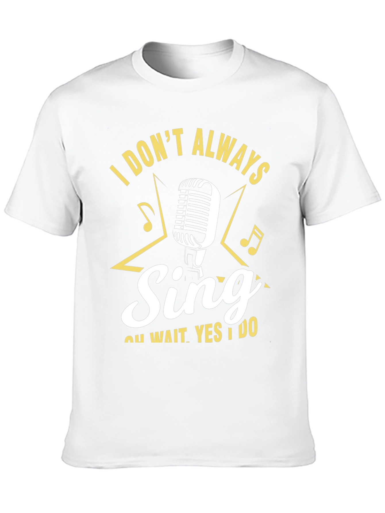 Camiseta Negra con Diseño de Micrófono y Frase Divertida