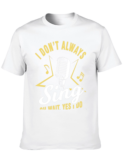 Camiseta Negra con Diseño de Micrófono y Frase Divertida