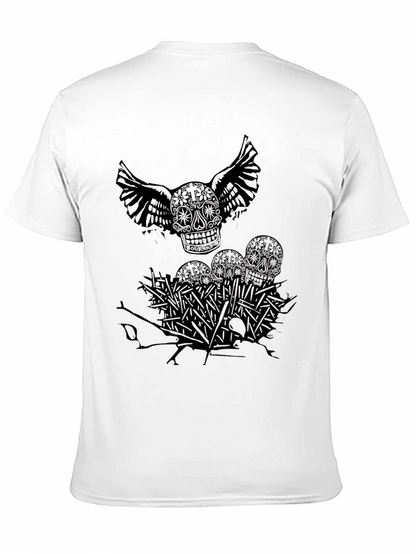 Camiseta Negra Calavera con Alas