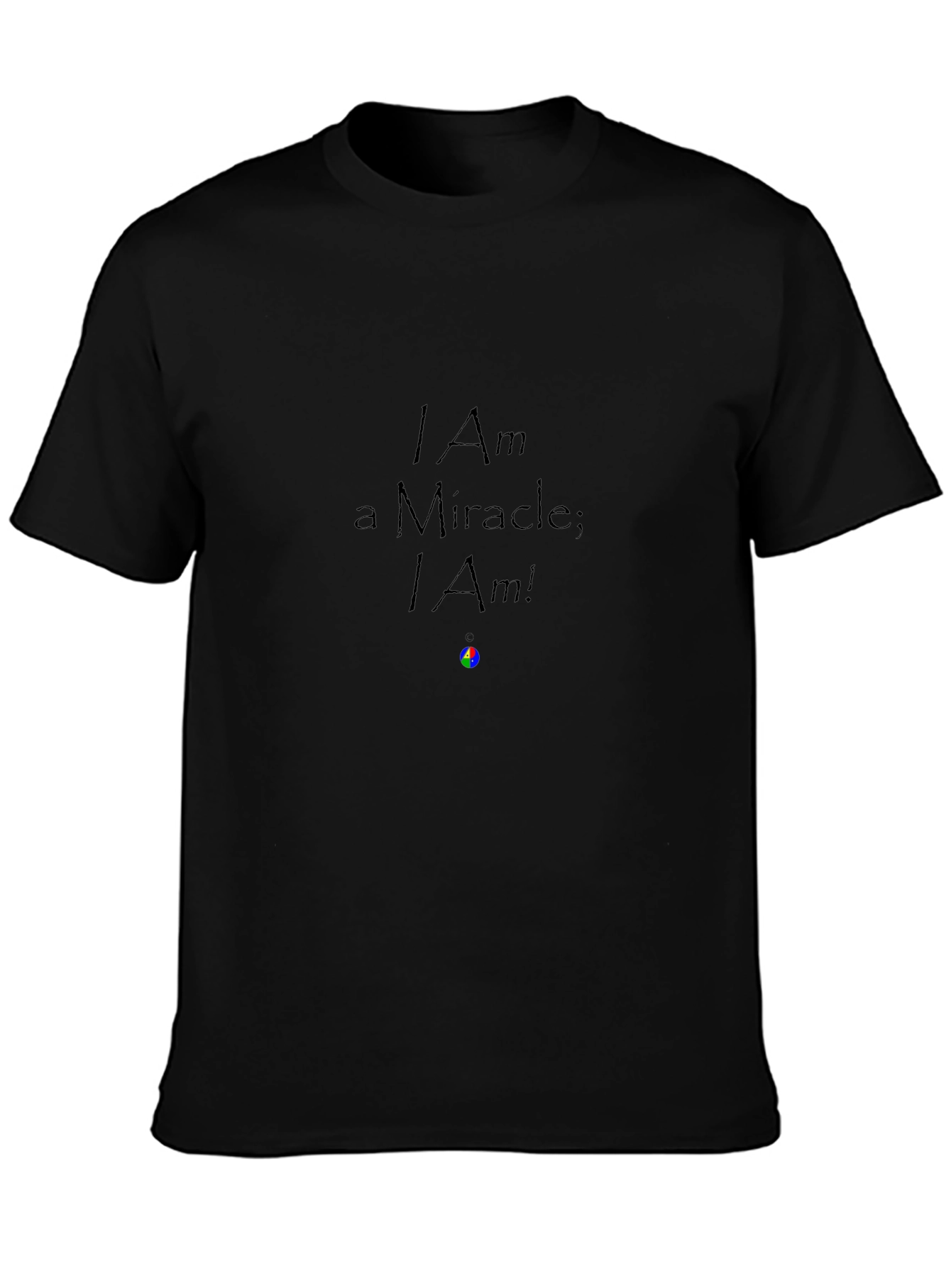 Camiseta Negra: Soy un Milagro; ¡Lo Soy!