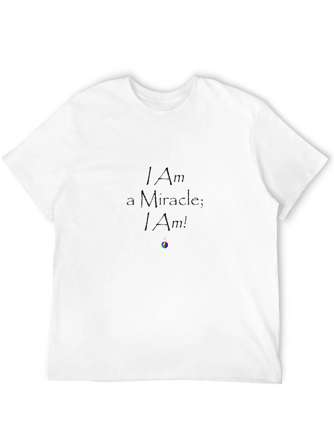 Camiseta Negra: Soy un Milagro; ¡Lo Soy!