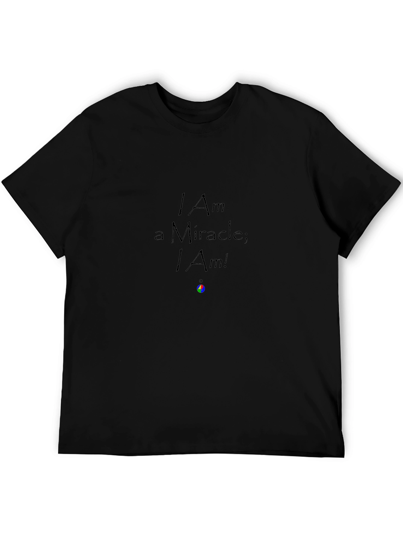 Camiseta Negra: Soy un Milagro; ¡Lo Soy!