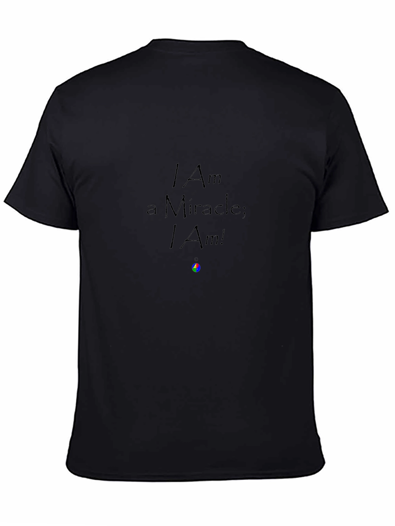 Camiseta Negra: Soy un Milagro; ¡Lo Soy!