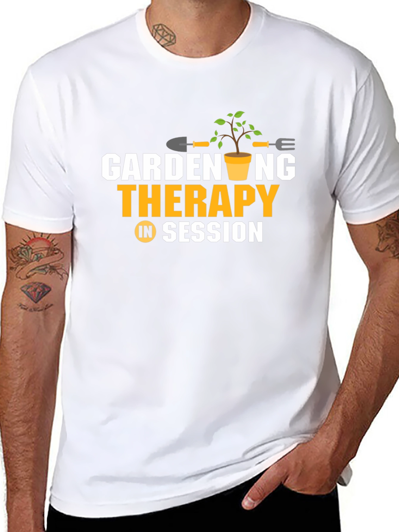 Camiseta Negra: Jardinería Terapia en Sesión