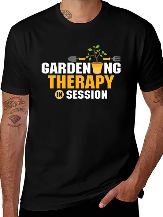 Camiseta Negra: Jardinería Terapia en Sesión