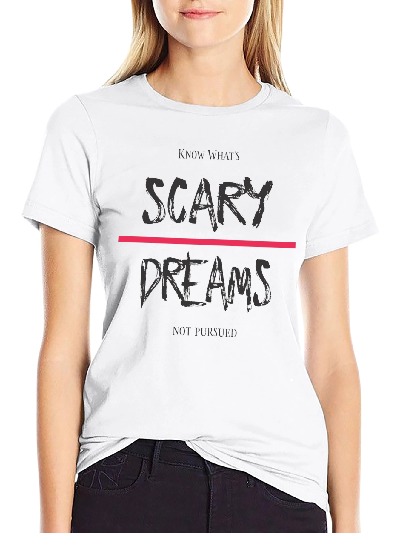 Camiseta Negra Sueños para Inspiración Diaria