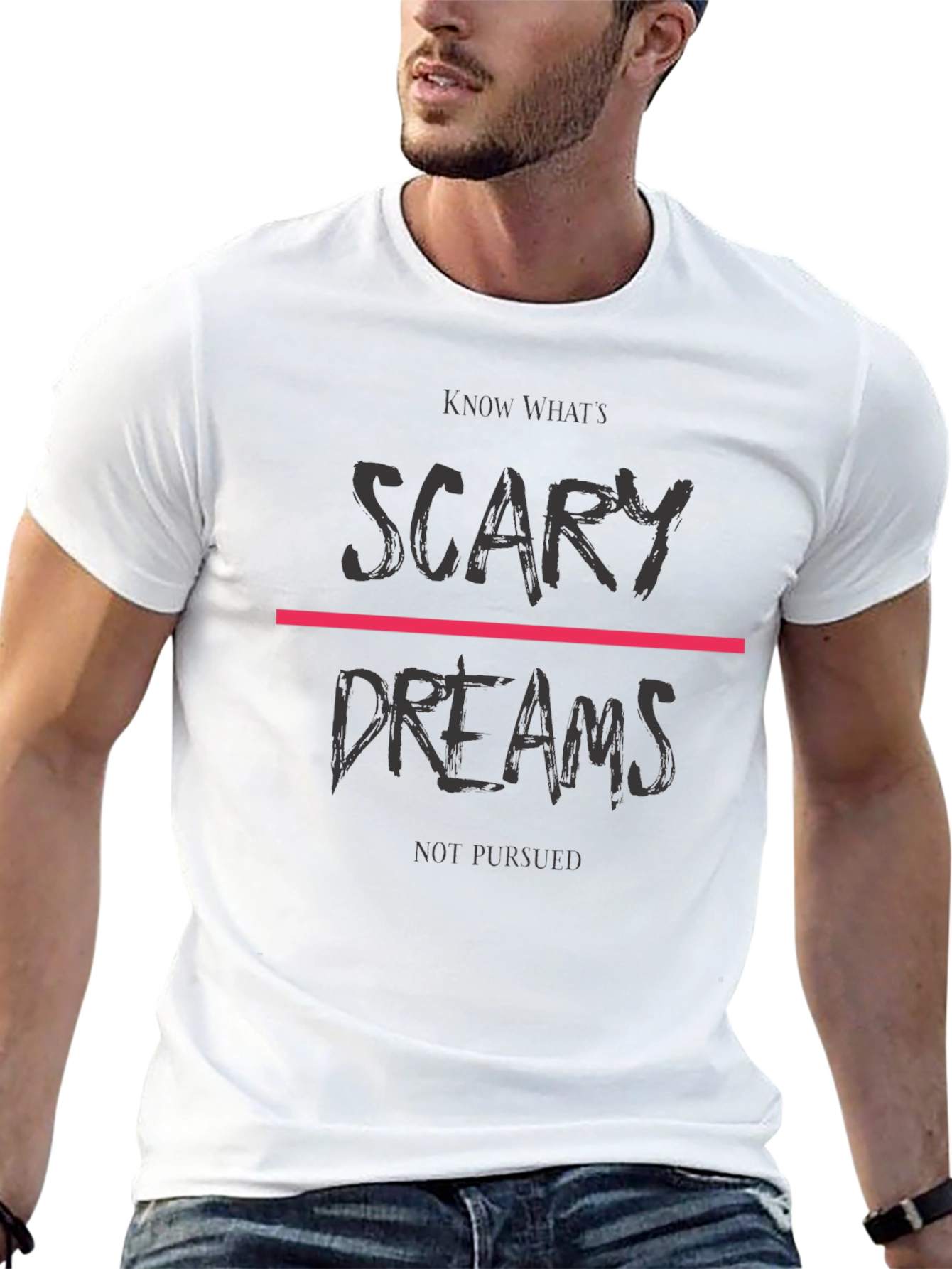 Camiseta Negra Sueños para Inspiración Diaria