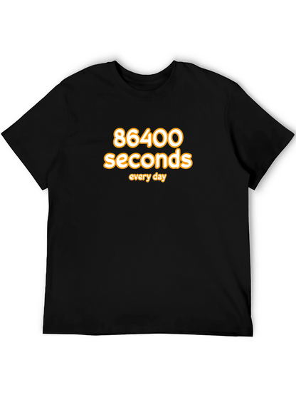 Camiseta Negra: 86400 Segundos al Día