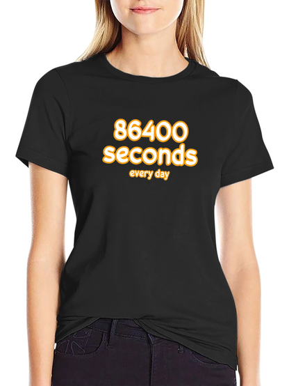 Camiseta Negra: 86400 Segundos al Día