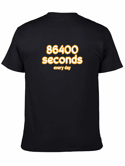 Camiseta Negra: 86400 Segundos al Día