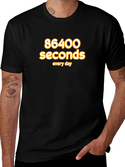 Camiseta Negra: 86400 Segundos al Día