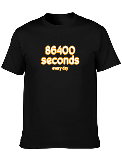 Camiseta Negra: 86400 Segundos al Día
