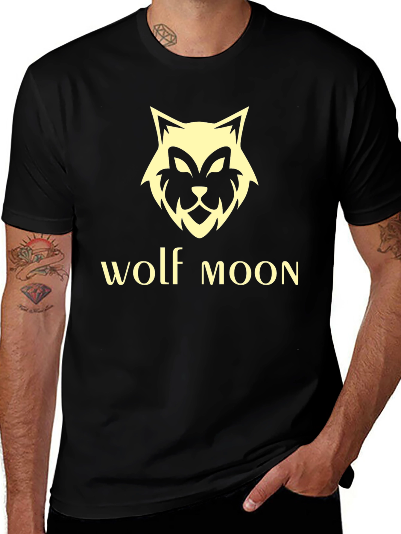 Camiseta Negra Wolf Moon