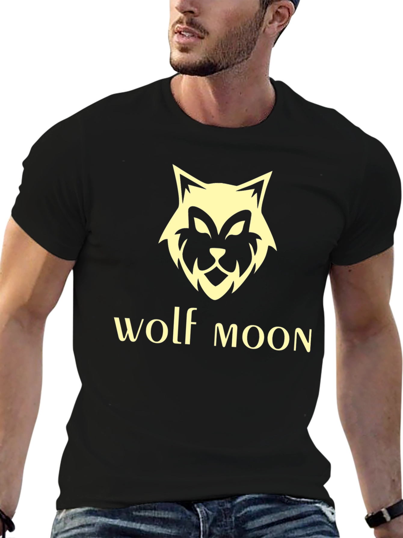 Camiseta Negra Wolf Moon