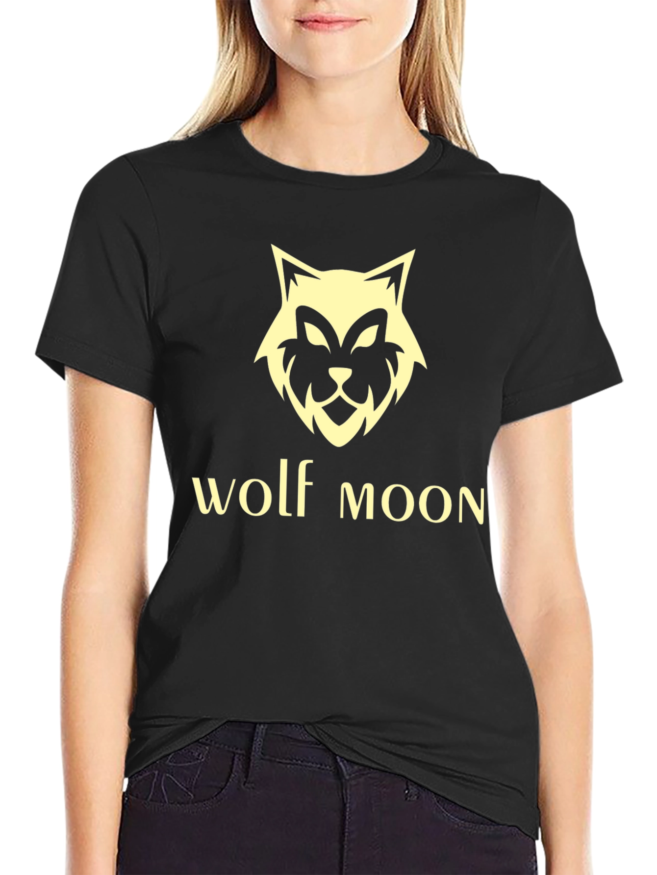 Camiseta Negra Wolf Moon