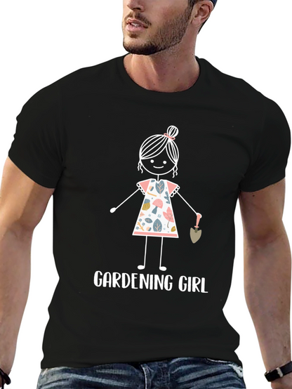 Camiseta Negra Gardening Girl para Jardineras