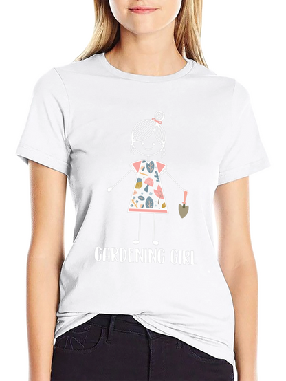 Camiseta Negra Gardening Girl para Jardineras