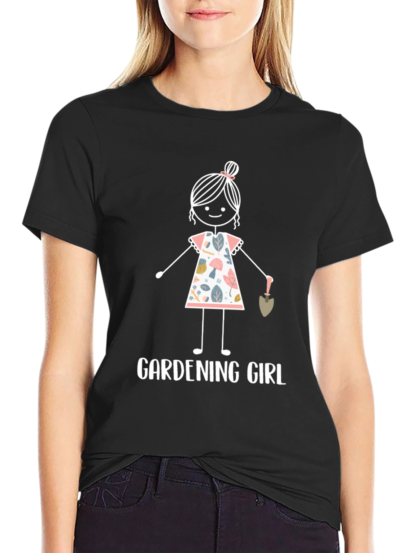Camiseta Negra Gardening Girl para Jardineras