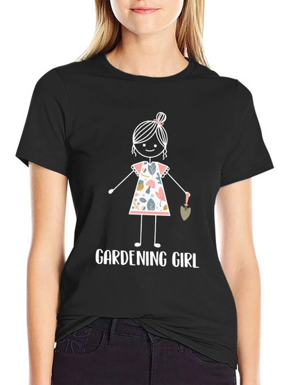 Camiseta Negra Gardening Girl para Jardineras