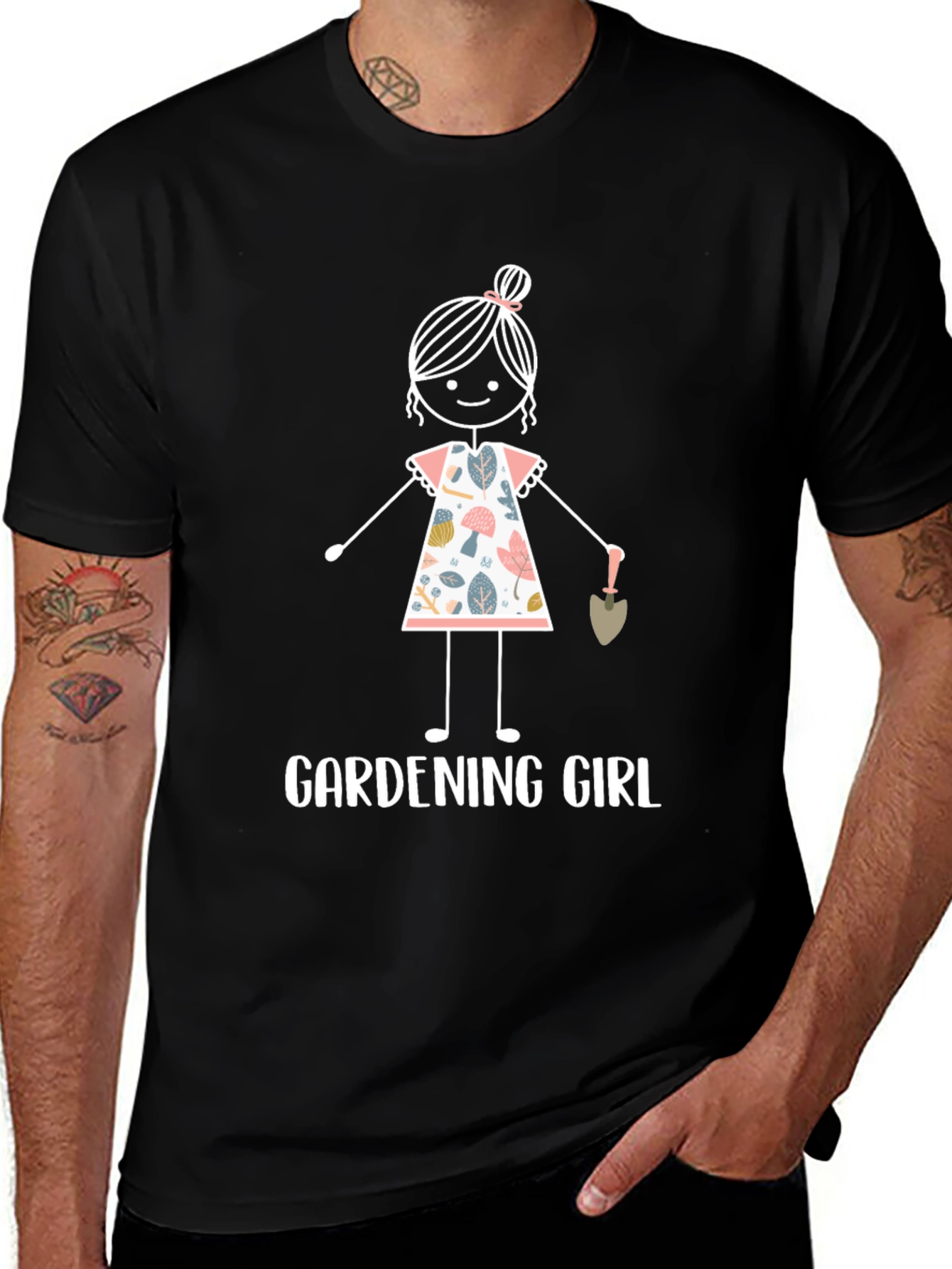 Camiseta Negra Gardening Girl para Jardineras