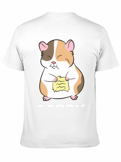 Camiseta Negra con Diseño de Hámster Arrepentido