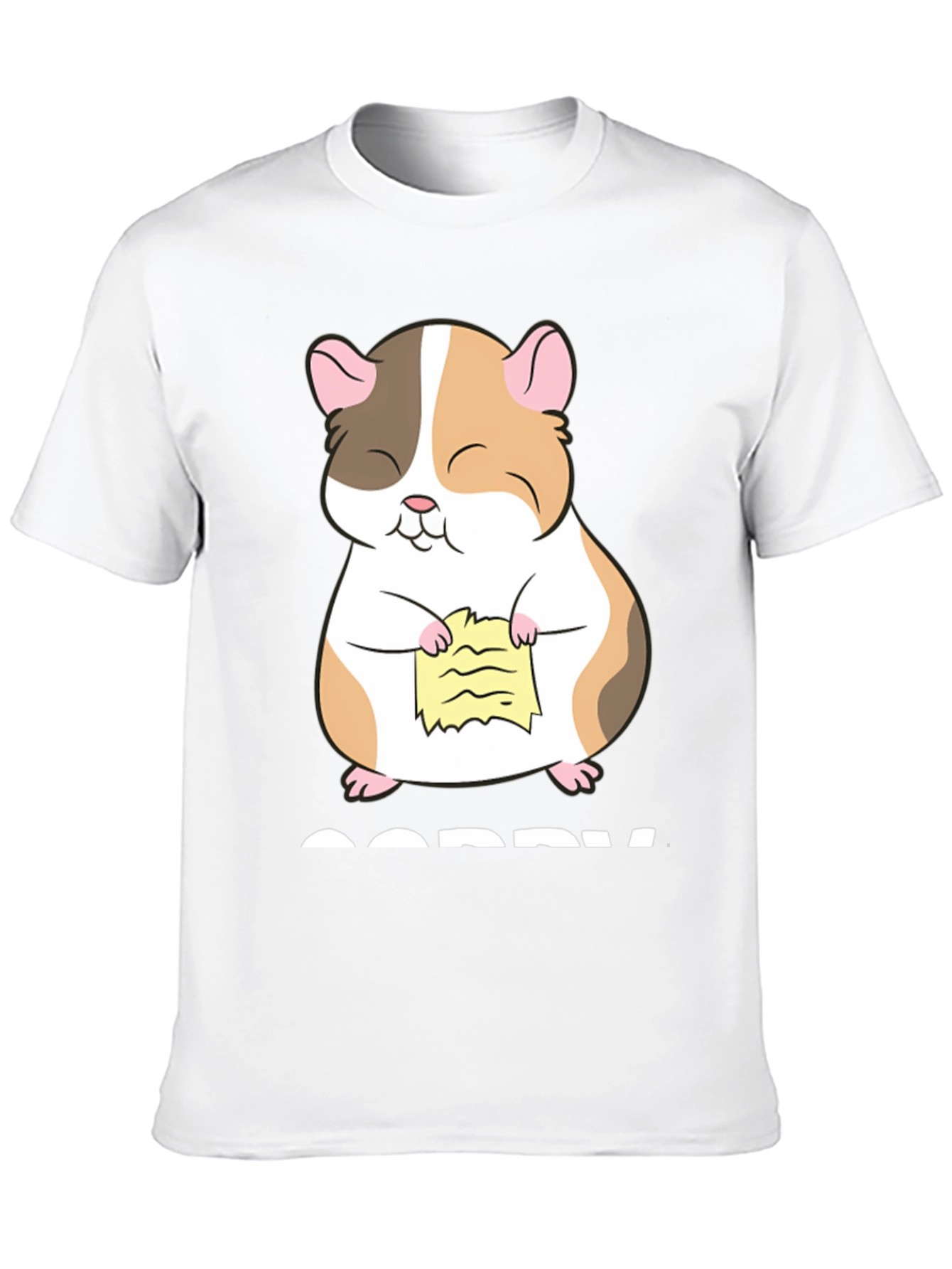 Camiseta Negra con Diseño de Hámster Arrepentido