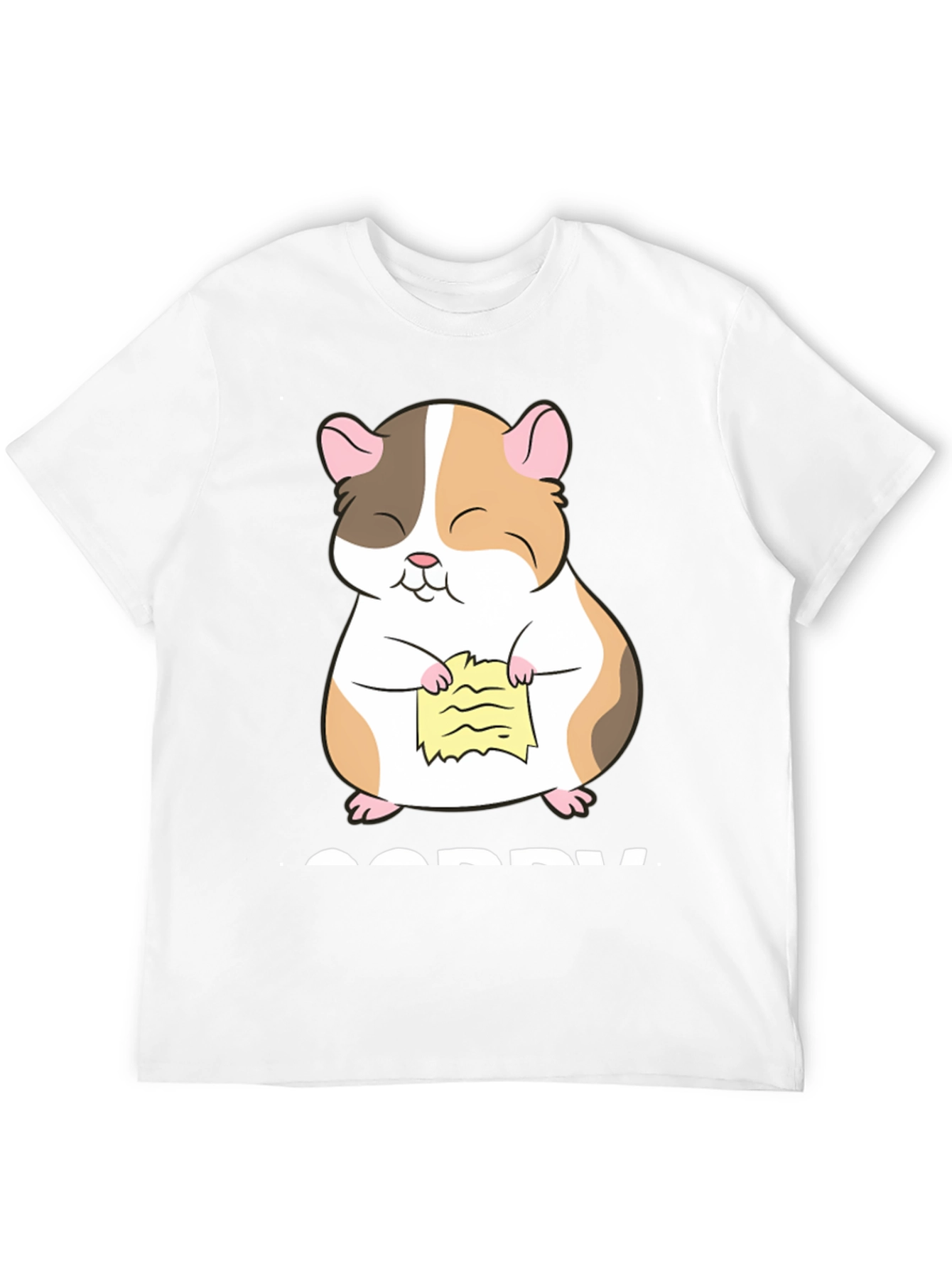 Camiseta Negra con Diseño de Hámster Arrepentido
