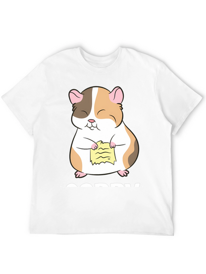 Camiseta Negra con Diseño de Hámster Arrepentido
