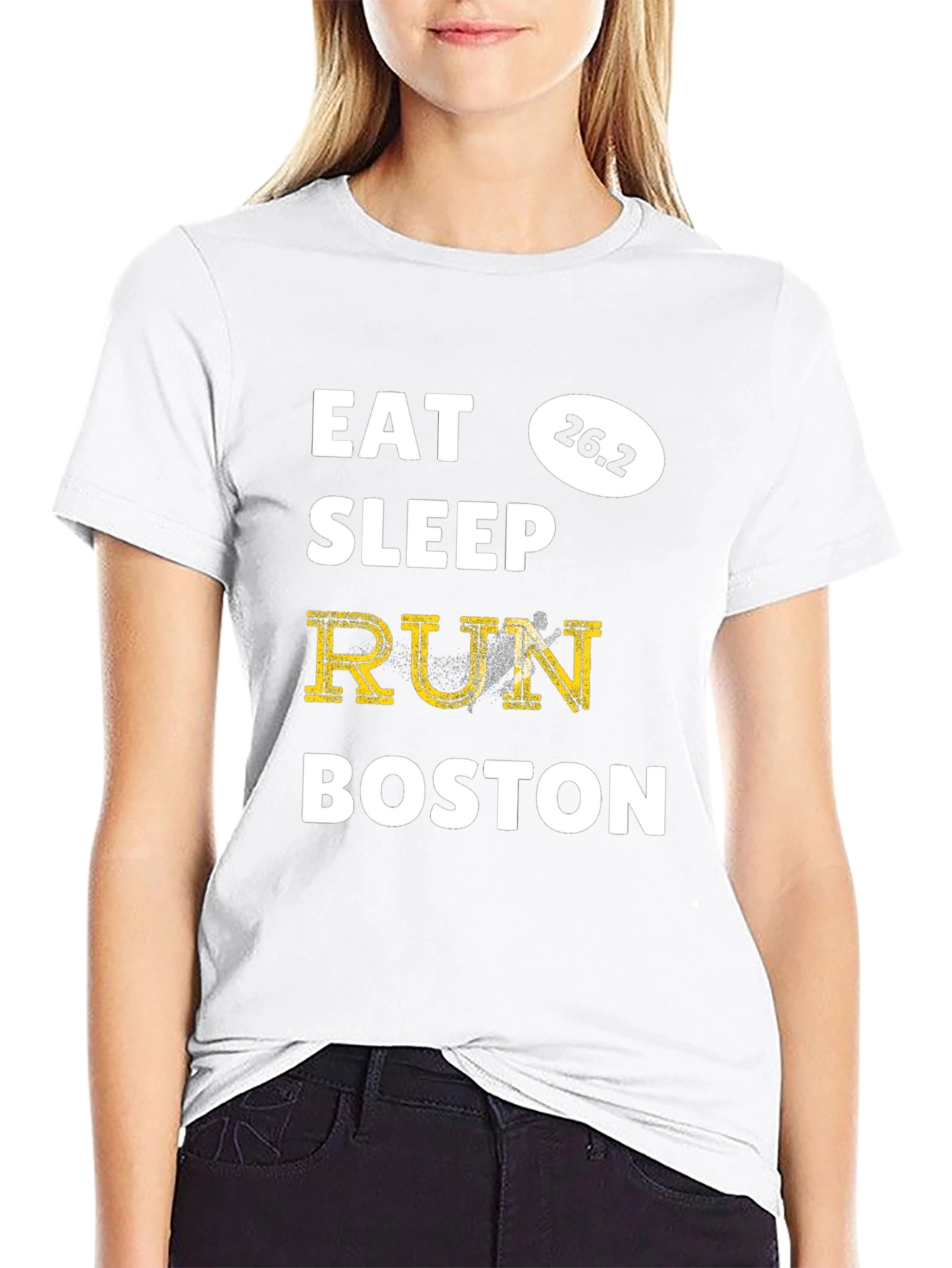Camiseta Eat Sleep Run Boston 26.2