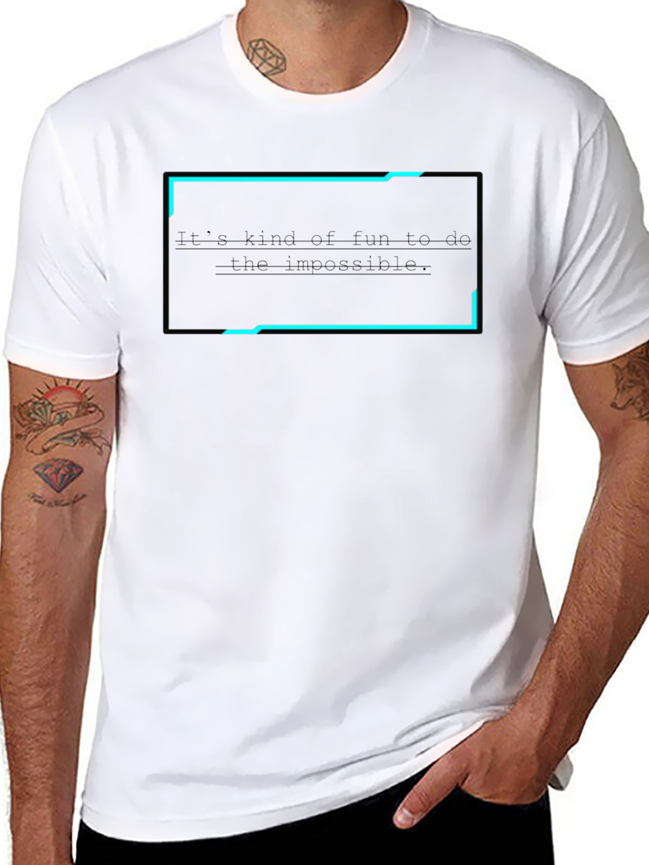 Camiseta Negra: Es divertido hacer lo imposible