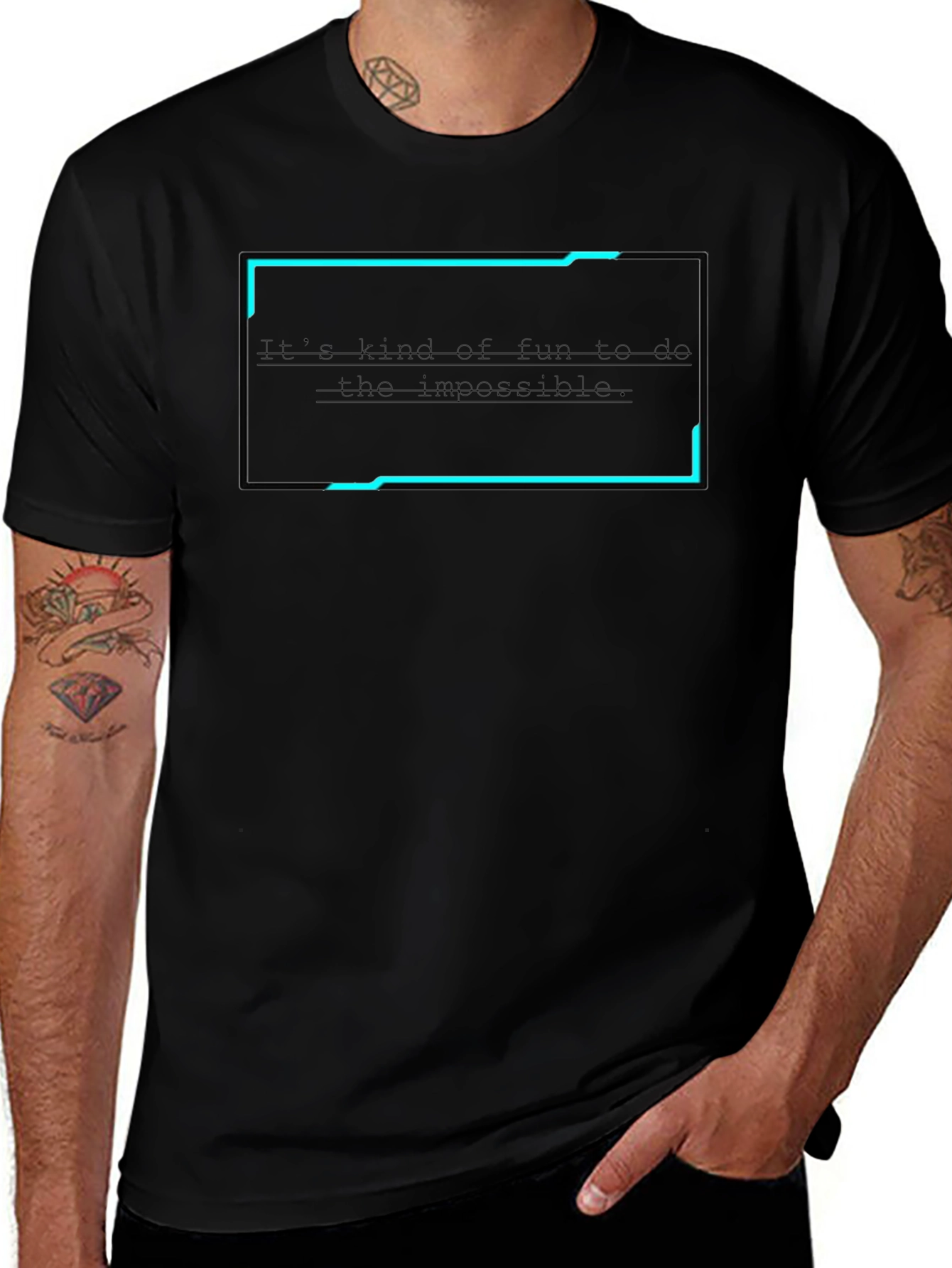 Camiseta Negra: Es divertido hacer lo imposible