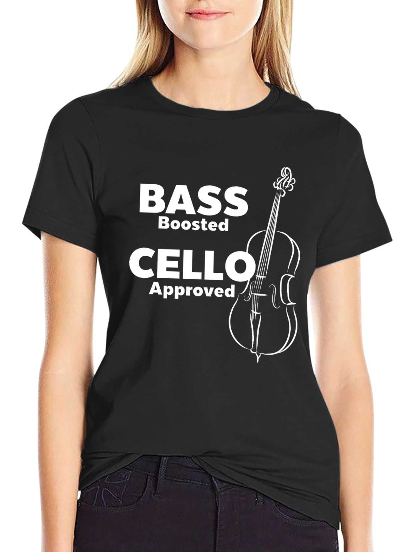 Camiseta Negra Bass Cello Approved