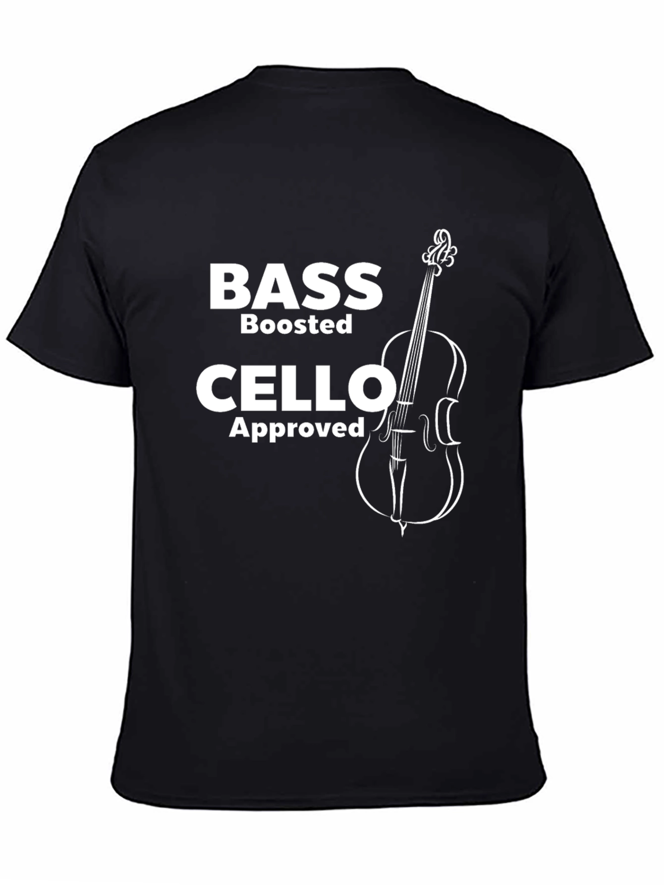 Camiseta Negra Bass Cello Approved