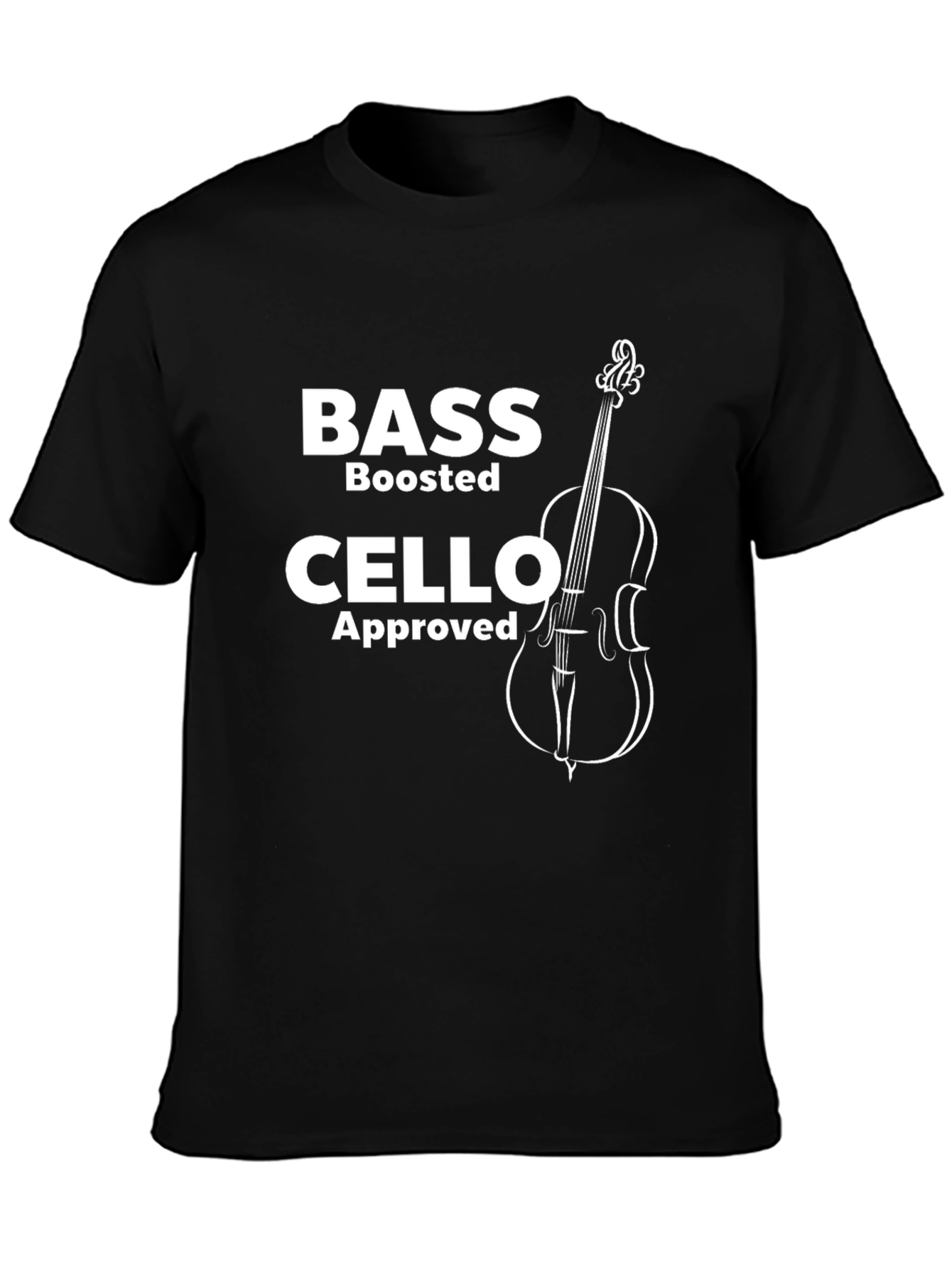 Camiseta Negra Bass Cello Approved