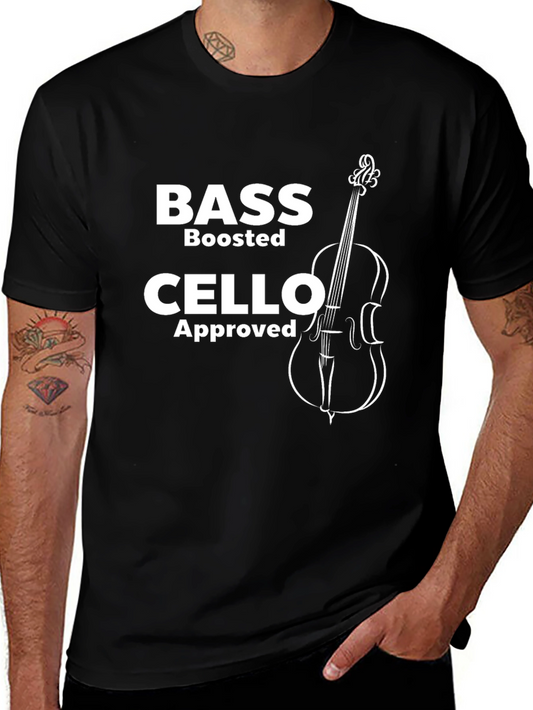 Camiseta Negra Bass Cello Approved