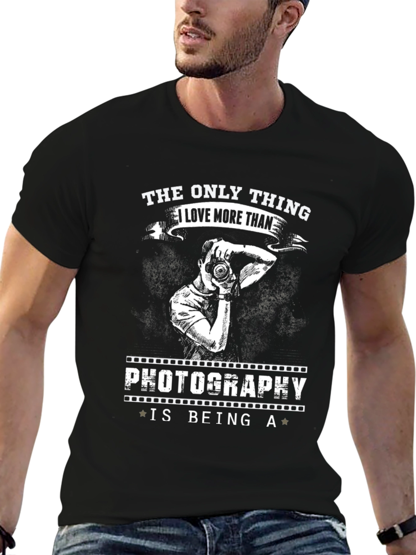 Camiseta Negra Fotografía - Amo Ser Fotógrafo