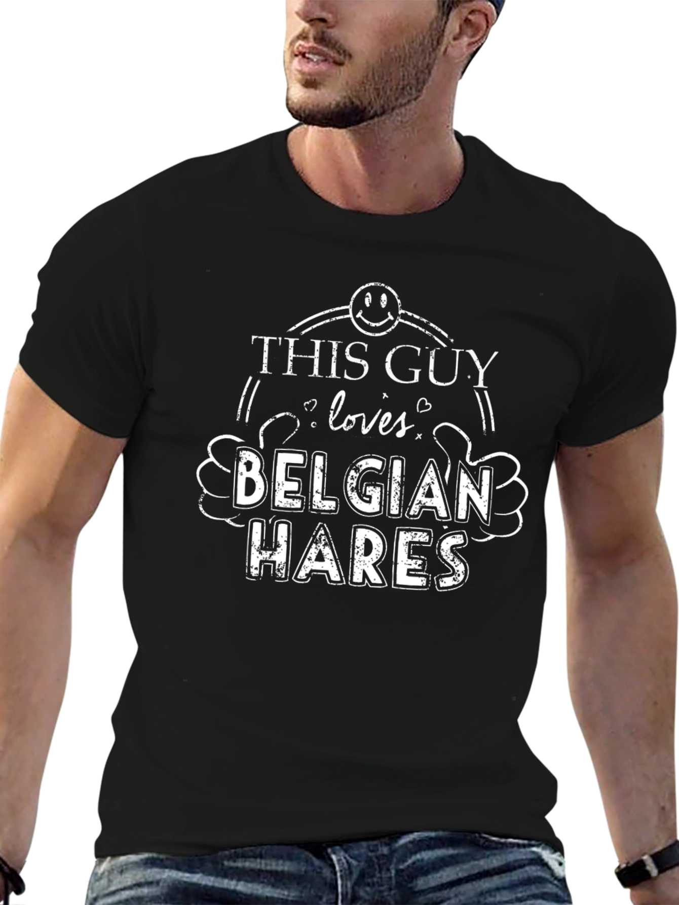 Camiseta Negra: Este Chico Ama Las Liebres Belgas