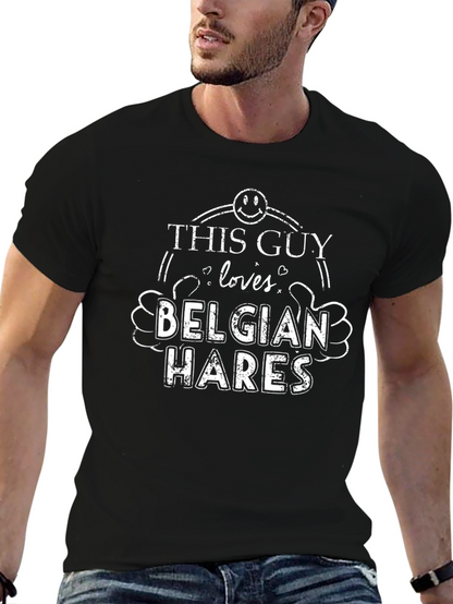Camiseta Negra: Este Chico Ama Las Liebres Belgas