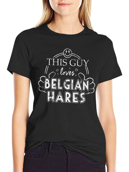 Camiseta Negra: Este Chico Ama Las Liebres Belgas