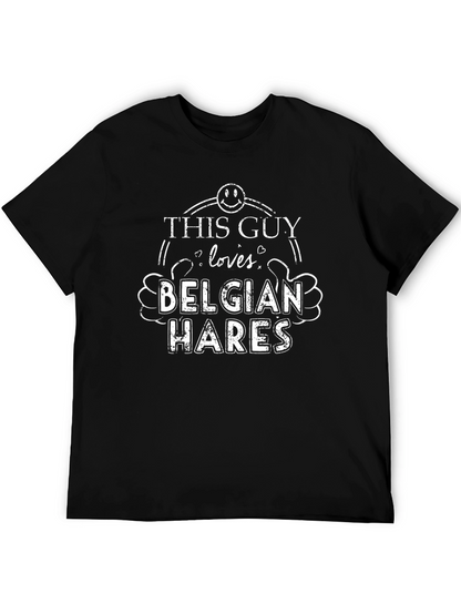 Camiseta Negra: Este Chico Ama Las Liebres Belgas