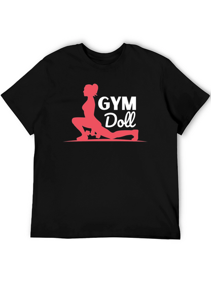 Camiseta Negra Gym Doll para Entrenamiento Físico