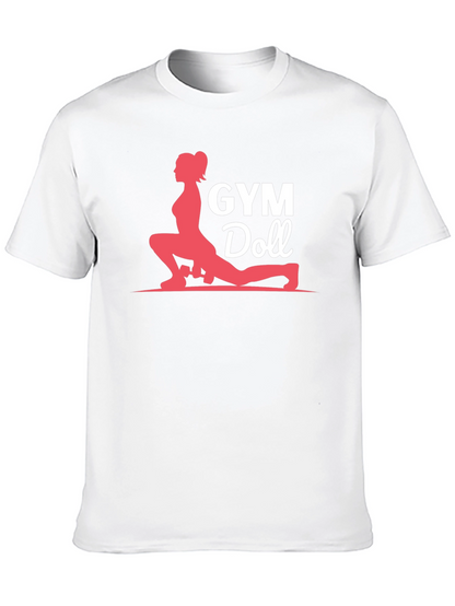 Camiseta Negra Gym Doll para Entrenamiento Físico